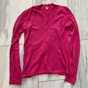 J Crew Pink V neck sweater
